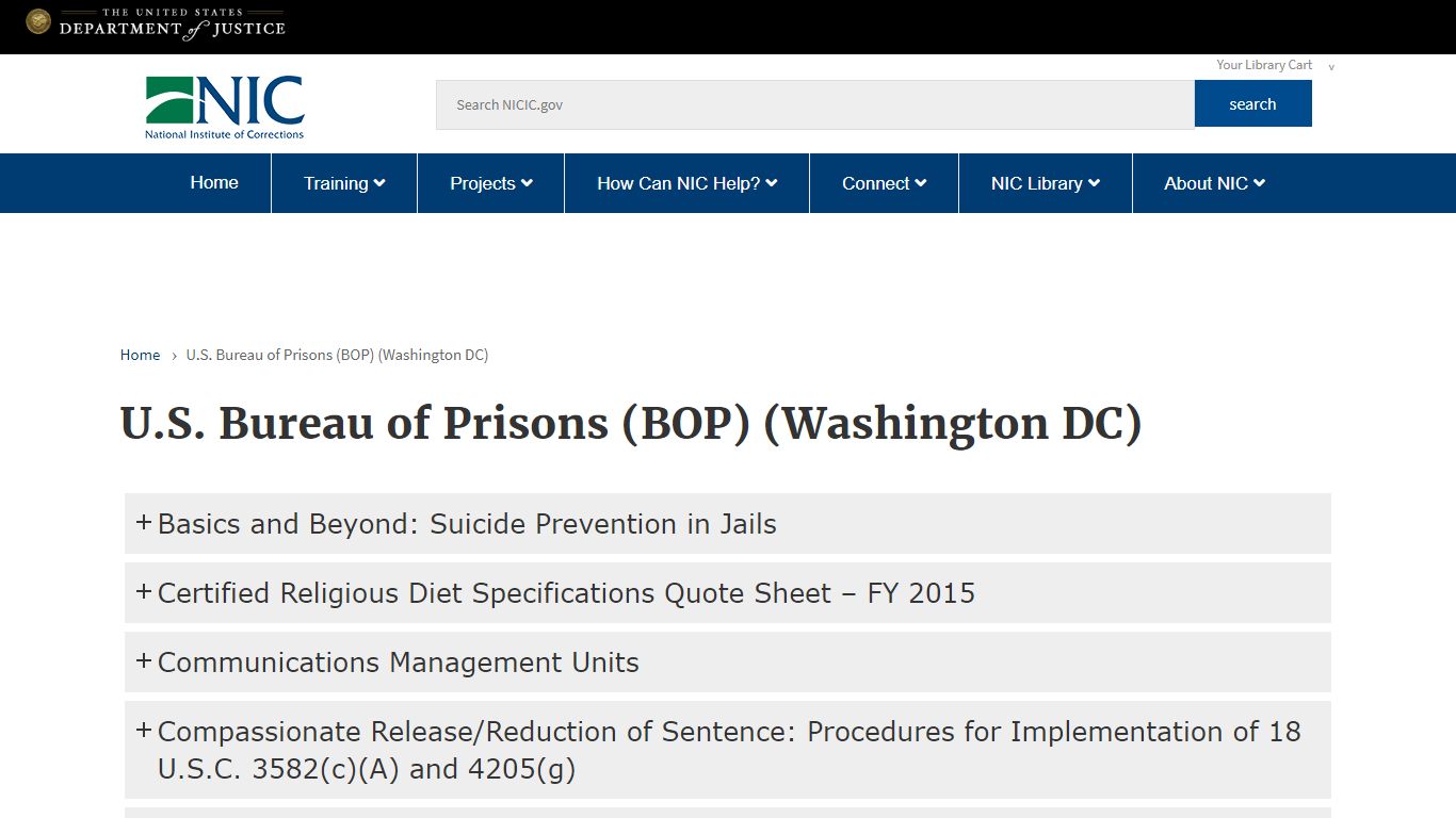 U.S. Bureau of Prisons (BOP) (Washington DC)